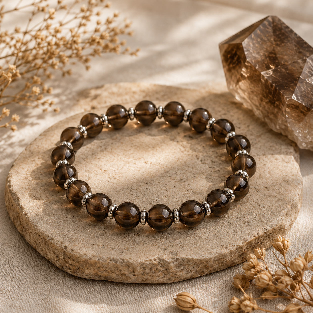 Smoky Quartz Balance Bracelet for Grounding
