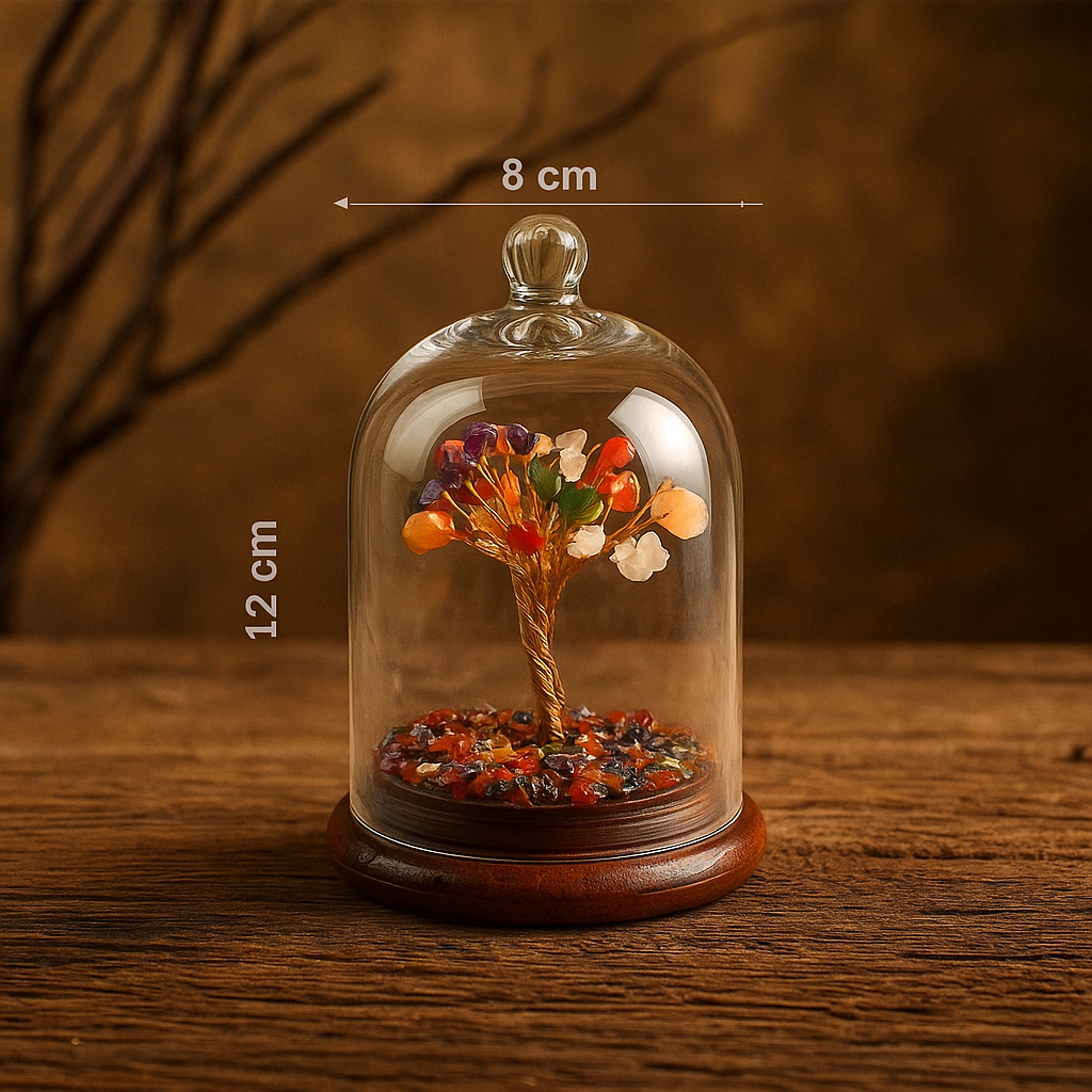 Glass Dome Crystal Tree