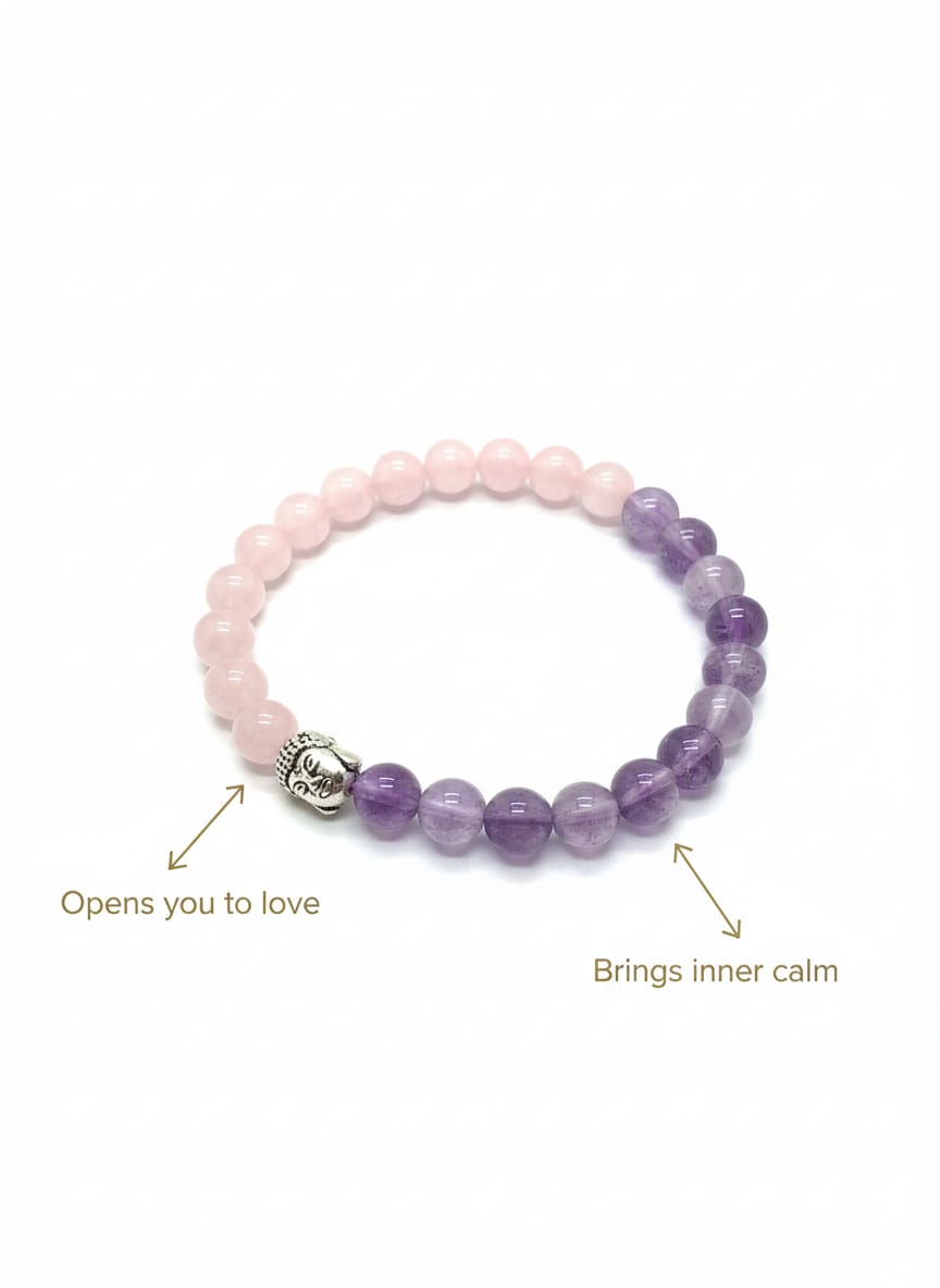 Rose Quartz + Amethyst-Inviting Love & Calm
