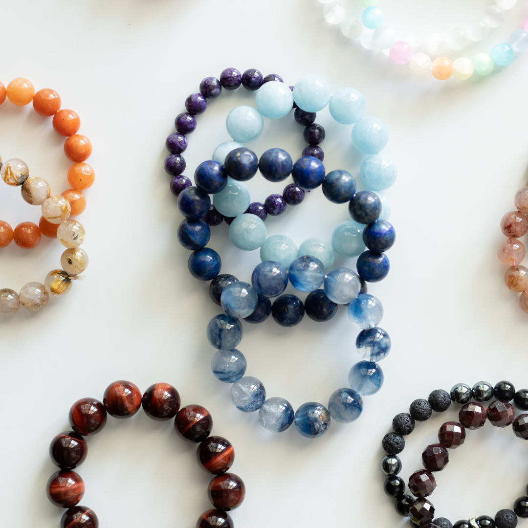 Stone Bracelets on a white background