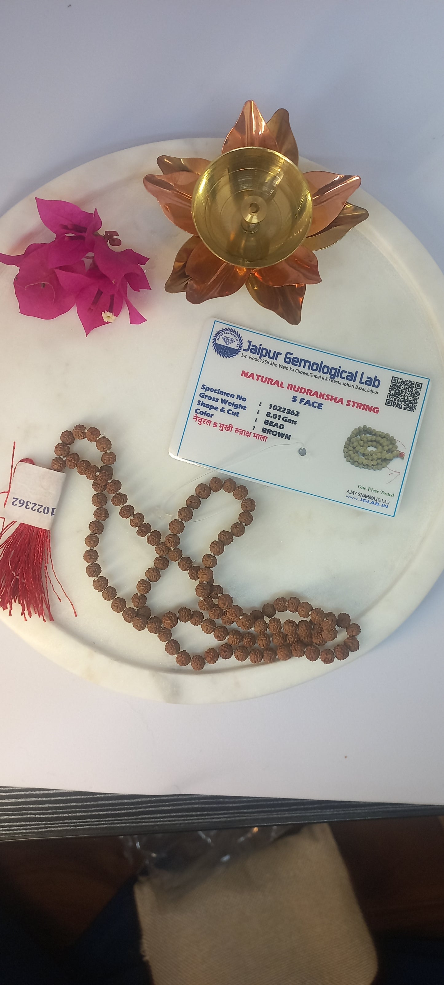 5 Mukhi Natural Rudraksha Mala