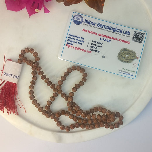 5 Mukhi Natural Rudraksha Mala