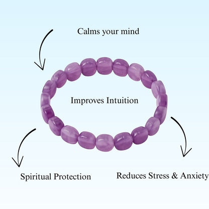 Natural Amethyst Crystal Bracelet