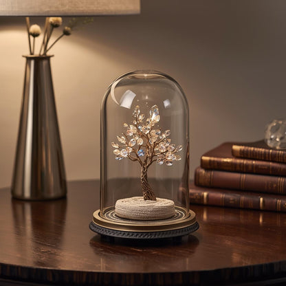 Glass Dome Crystal Tree