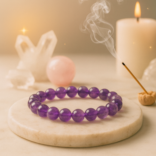 Natural Amethyst Crystal Bracelet