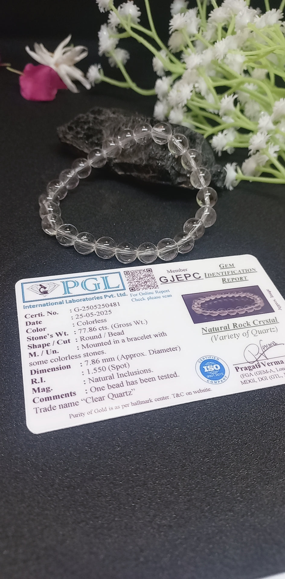 Clear Quartz Crystal Bracelet