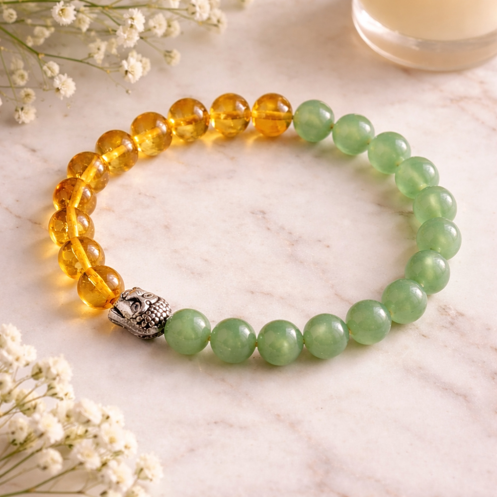 Green Aventurine & Citrine-Growth ,Abundance & Optimism
