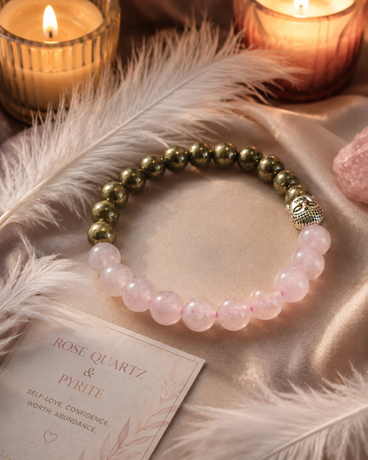 Rosre Quartz & Pyrite-