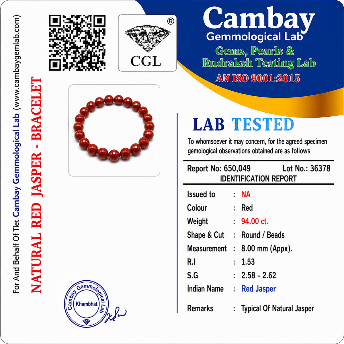 Product Certificate