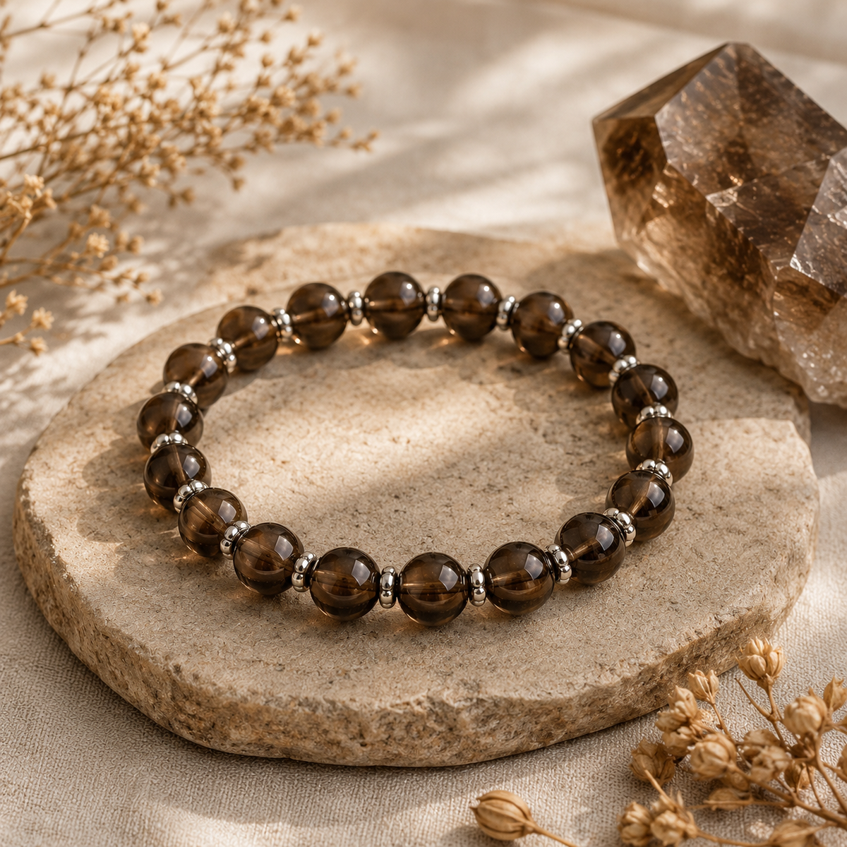 Smoky Quartz Balance Bracelet for Grounding