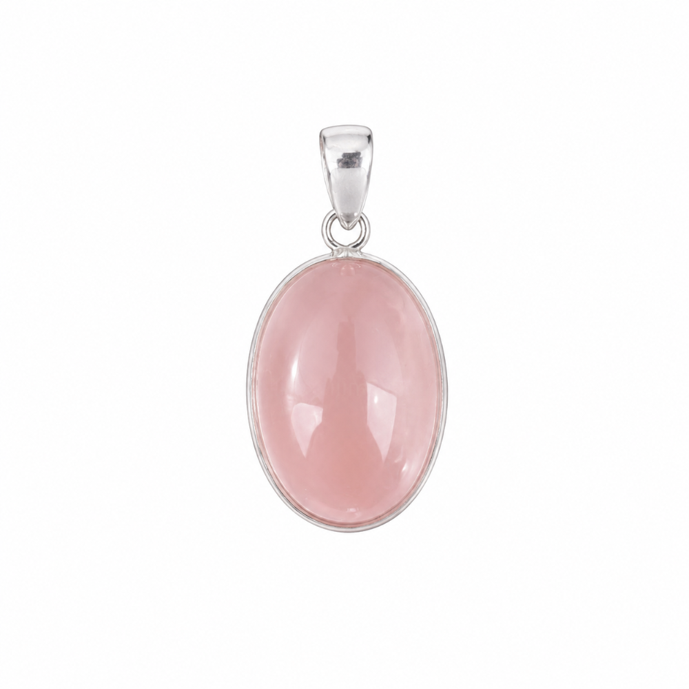 Rose Quartz Oval Pendant
