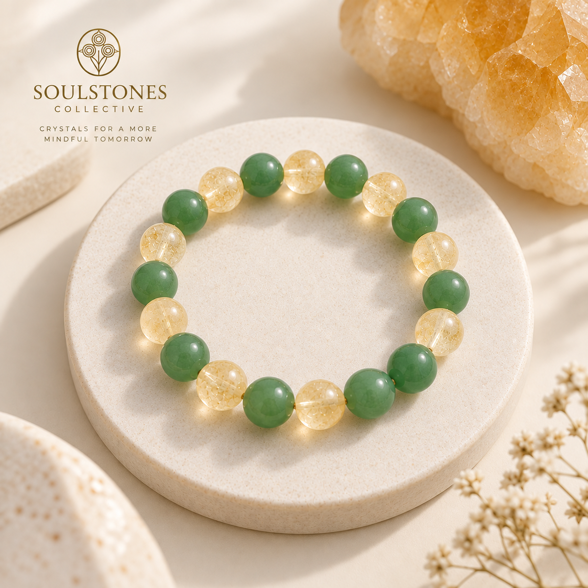 Green Aventurine & Citrine-Growth ,Abundance & Optimism (Copy)