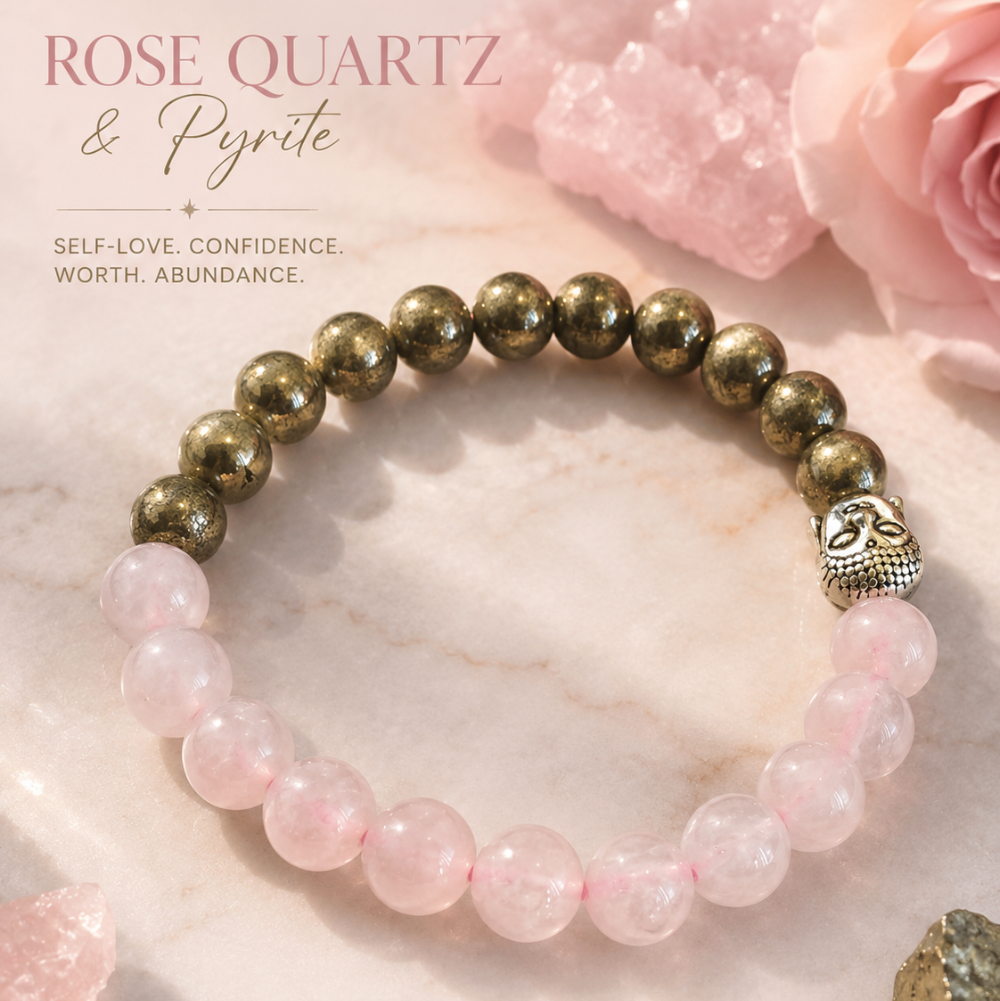 Rose Quartz & Pyrite-For Self Worth