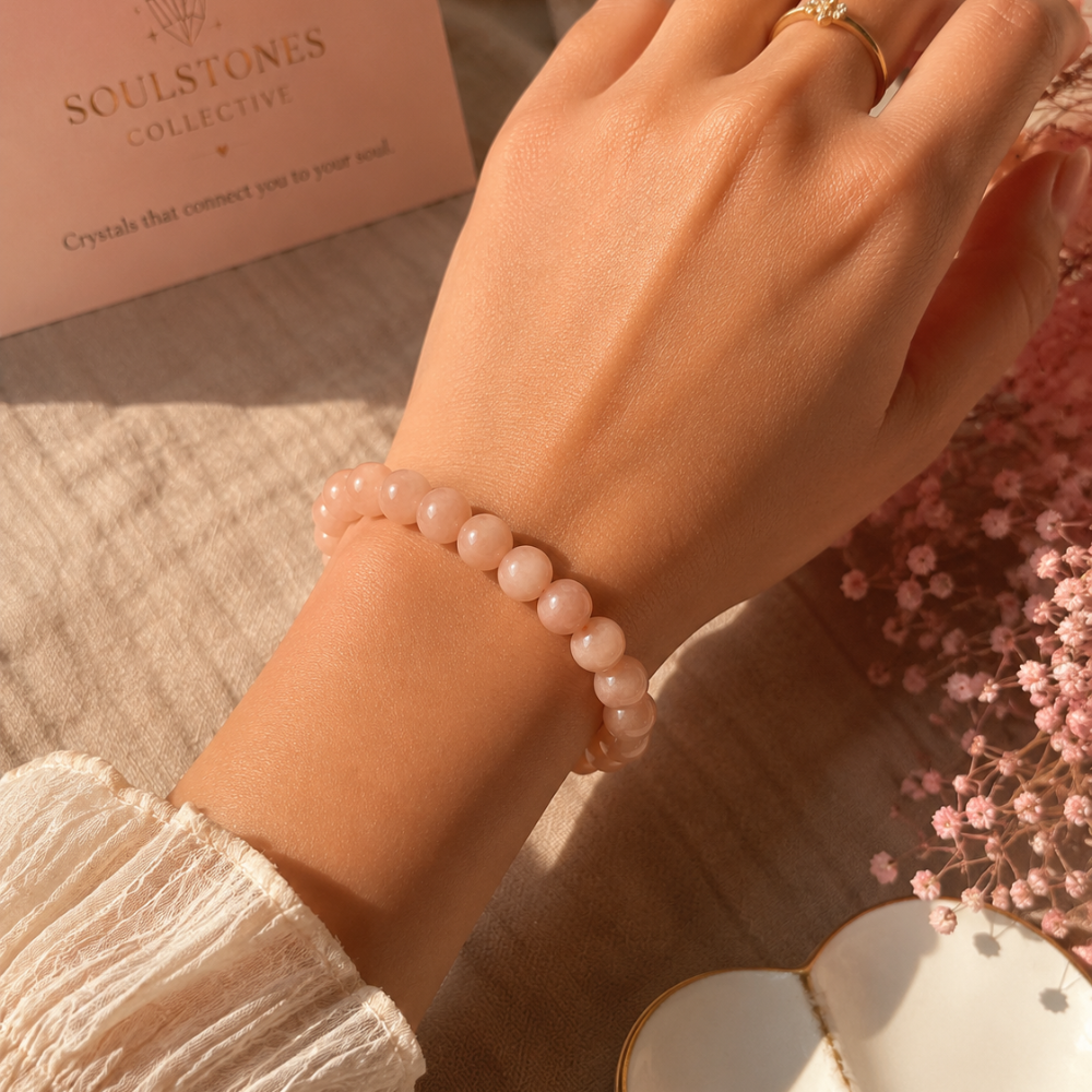 Peach Moonstone Balance Bracelet