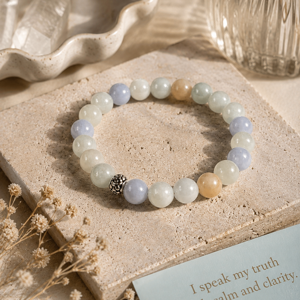 Aquamarine Bracelet for clear expression
