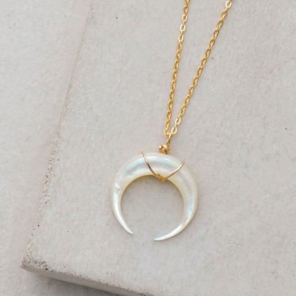 Gold Celestial Moon Goddess Pendent