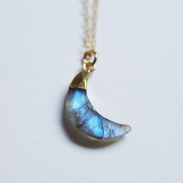 Gold Celestial Moon Goddess Pendent