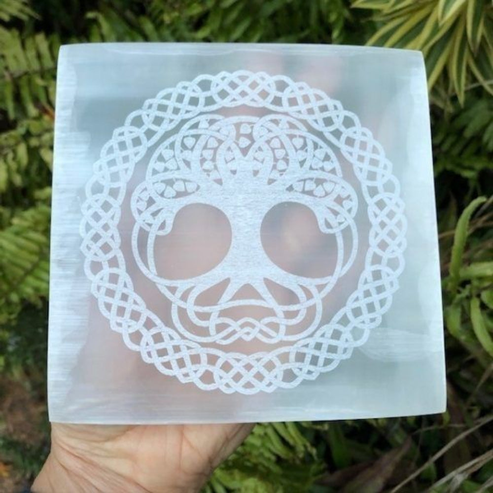 Selenite Plate-Cleanse, Recharge,Amplify