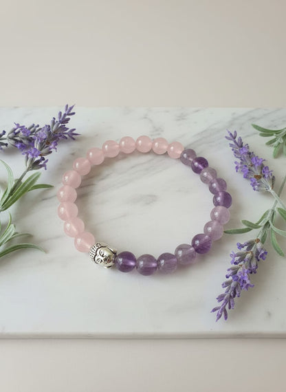 Rose Quartz + Amethyst-Inviting Love & Calm