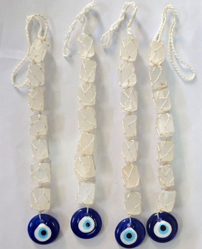 Selenite & Evil Eye Hanger-Spiritual Protection for your home